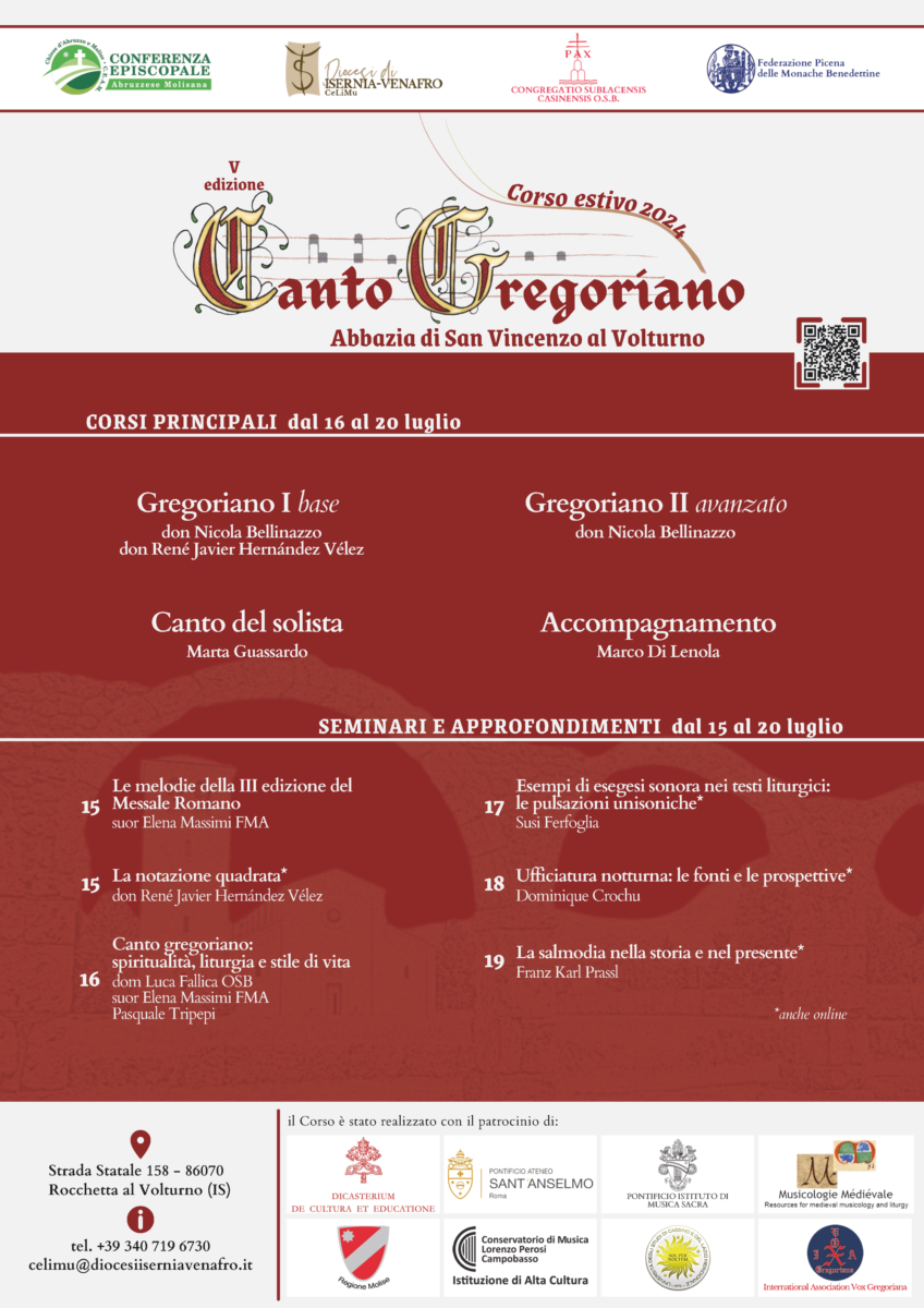 You are currently viewing Corso base ed avanzato di Canto Gregoriano 2024